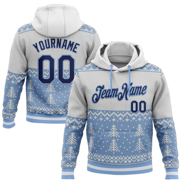 Personalized Name and Number Holiday Sweatshirt, Custom Christmas Sports Hoodie, Festive Team Pullover Hoodie, Xmas Present f