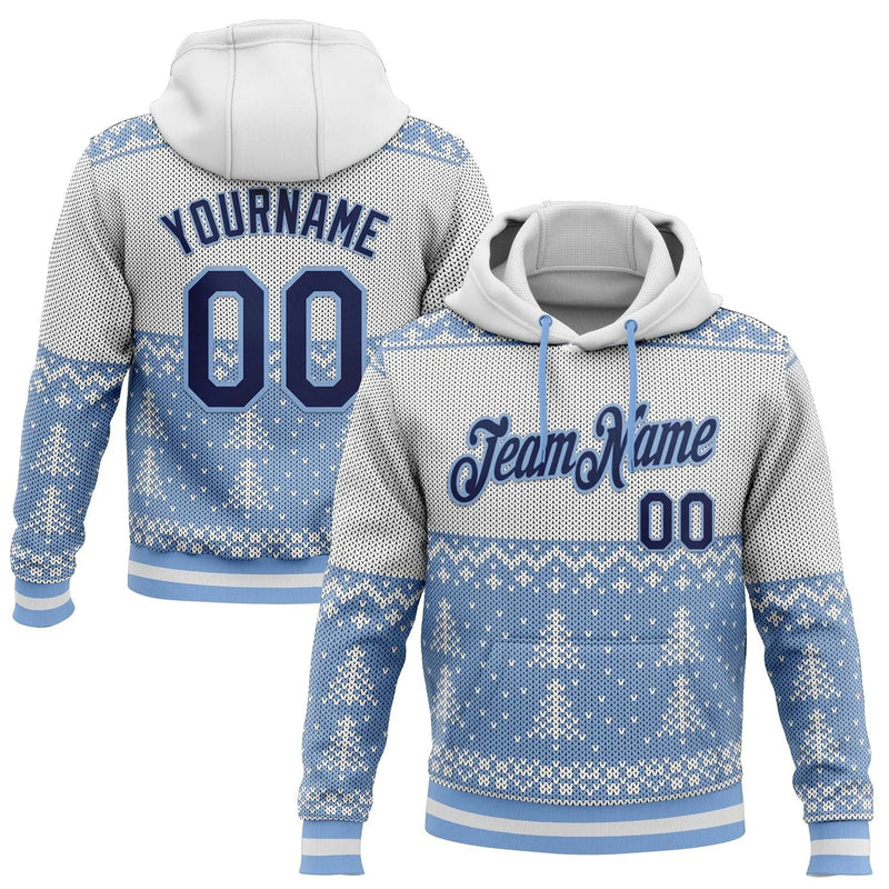 Personalized Name and Number Holiday Sweatshirt, Custom Christmas Sports Hoodie, Festive Team Pullover Hoodie, Xmas Present for Sports Fans