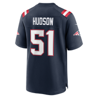New England Patriots James Hudson Navy Team Game Jersey