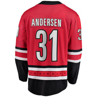 Carolina Hurricanes Frederik Andersen Red Alternate Breakaway Player Jersey