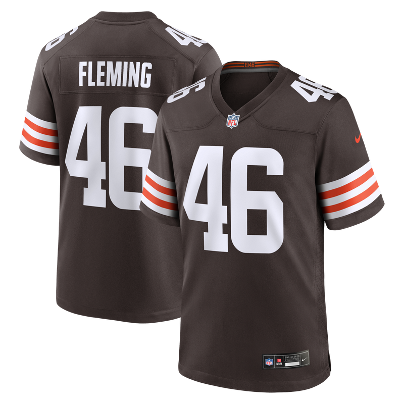 Cleveland Browns Don Fleming Brown Retired Player Jersey