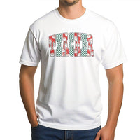 Santa Claus Checkered Shirt, Christmas Teacher T-Shirt, Adorable Teacher Christmas Tee, Festive Educator Graphic T-Shirt, Winter Holiday Tee