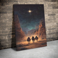Three Wise Men Canvas Print, Nativity Canvas Wall Art, Star of Bethlehem Canvas Art, Religious Christmas Decor, Christian Holiday Present