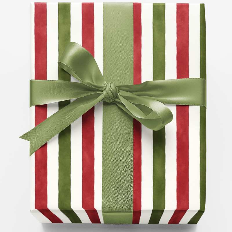 Red and Green Tartan Gift Wrap, Evergreen Plaidscape Wrapping Paper, Classic Plaid Christmas Paper Roll, Winter Holiday Gift Wrap Paper