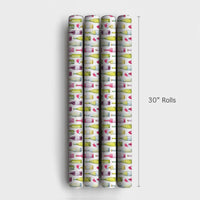 Watercolor Wine Lover Gift Wrap, Santa Hat Wine Bottle Christmas Wrapping Paper, Holiday Wine Bottle Wrapping Paper, Drinker Holiday Paper