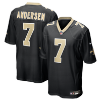 New Orleans Saints Morten Andersen Black Game Retired Player Jersey