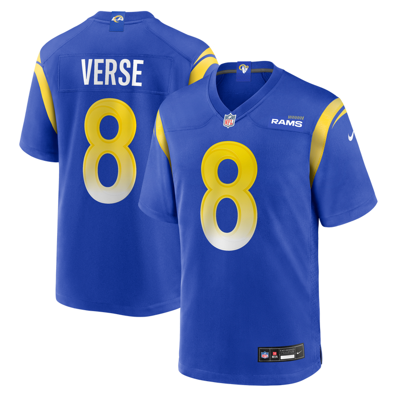 Los Angeles Rams Jared Verse Royal Player Game Jersey