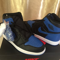 Sneakers, Royal Blue Black Colorway, Lace Up Design, Casual Gift for Sneaker Fans