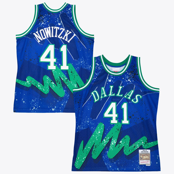 Dallas Mavericks Dirk Nowitzki 1998 Hyper Hoops Swingman Jersey - Blue