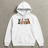 Reindeer Dog Christmas Hoodie, Christmas Dogs Hoodie, Adorable Dog Lover Hooded Sweatshirt, Festive Pet Mom Pullover, Dog Lover Holiday Present