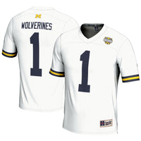 #1 Michigan Wolverines College Football Playoff 2023 National Champions Lightweight Fashion Jersey - White