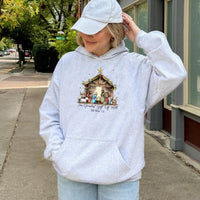 The Greatest Present of All Sweatshirt, Nativity Scene Hoodie, Christian Christmas Pullover Hoodie, Religious Holiday Hooded Sweater