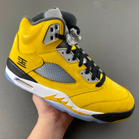 High Top Sneakers, Yellow Colorway, Lace Up Design, Casual Gift for Sneaker Fans