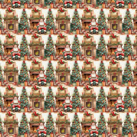 Fireside Santa Christmas Gift Wrap, Vintage Santa Wrapping Paper, Comfy Holiday Wrapping Paper, Retro Xmas Gift Wrap, Winter Present Paper