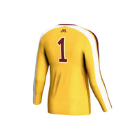Minnesota Golden Gophers #1 Lightweight Volleyball Fashion Jersey - Gold