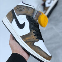 Mid Top Sneakers, White Black Yellow Colorway, Lace Up Design, Casual Gift for Sneaker Fans