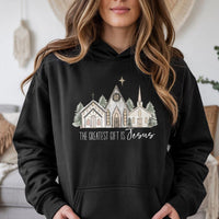 Christian Christmas Jesus Hoodie, The Greatest Present Is Jesus Hoodie, Faith Holiday Hooded Pullover, Church Religious Jesus Sweatshirt