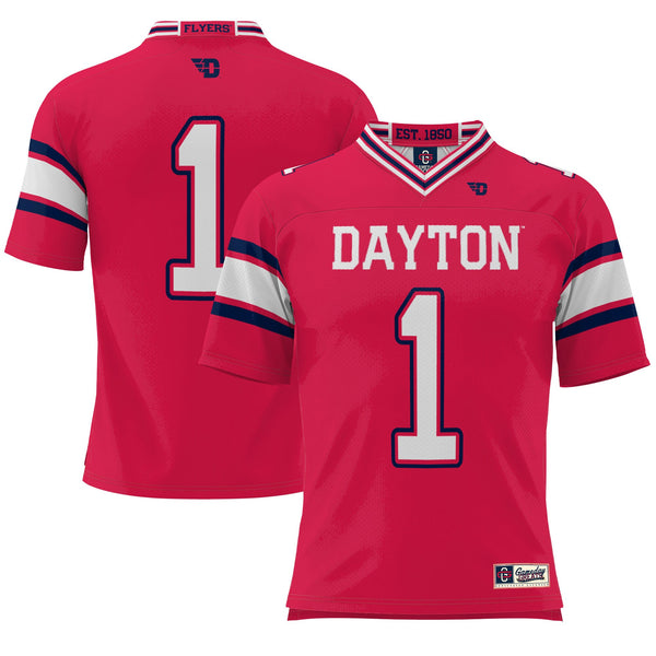 #1 Dayton Flyers Endzone Football Jersey - Red