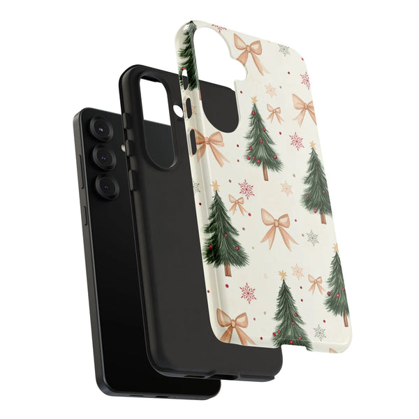 Festive Holiday Phone Case, Christmas Tree Samsung Galaxy Phone Case, Polycarbonate Dual Layer Phone Cover, Winter Present fo