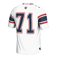 #71 Liberty Flames Football Jersey – White