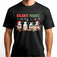 Humorous Veterinary Christmas T-Shirt, Silent Night Vet Med T-Shirt, Vet Tech Holiday Graphic Tee, Vet Student Xmas Shirt, Vet Med Present T-Shirt
