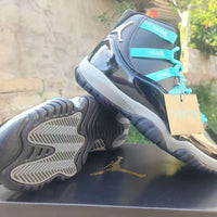 High Top Sneakers, Blue Black Colorway, Lace Up Design, Casual Gift for Sneaker Fans