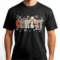 Leopard Plaid Religious Graphic Tee, Merry Christmas Cross T-Shirt, Christian Holiday Shirt, Faith Based Xmas Tee, Present for Women and Men