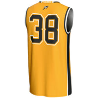 #38 VCU Rams Lightweight Basketball Jersey - Gold