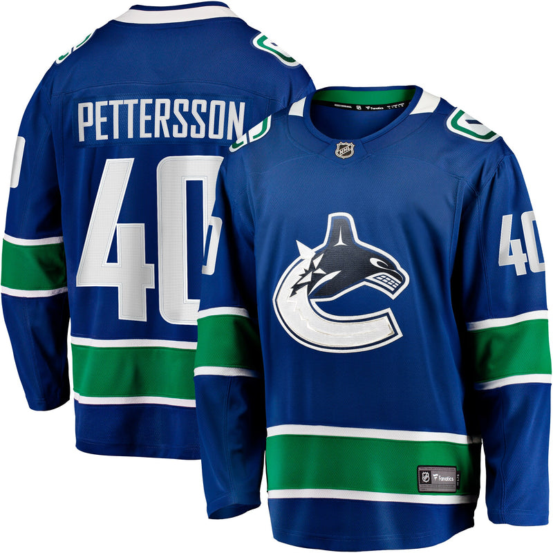 Vancouver Canucks Elias Pettersson Blue Home Breakaway Jersey