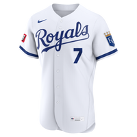 Kansas City Royals Bobby Witt Jr. White Home Authentic Sponsor Patch Jersey