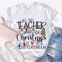 Festive Holiday Graphic Tee, Teacher Christmas Shirt, Adorable Educator Christmas T-Shirt, School Winter Holiday Top, Teacher Appreciation Present