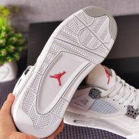 Retro Basketball Shoes, White Colorway, Lace Up Design, Casual Gift for Shoe Lovers