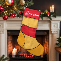 Adorable Bear Holiday Stocking, Cartoon Bear Christmas Stocking, Personalized Christmas Stocking, Festive Winter Stocking, Custom Kids Present