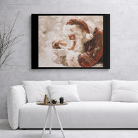 Religious Christmas Oil Painting Canvas Print, Santa Holding Baby Jesus Canvas, Christian Nativity Wall Art, Holiday Season Present Decor