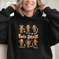 Gingerbread Man Hospital Humor Sweatshirt, Humorous Pain Scale Hoodie, ER Nurse Christmas Pullover, Doctor Medical Holiday Sweater