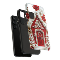 Holiday Candy Cottage Phone Case, Christmas Gingerbread House Samsung Case, Adorable Festive Xmas Samsung Galaxy Cover, Winter Season Present