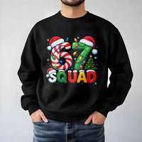 Candy Cane Number Holiday Crewneck, 67 Squad Christmas Sweatshirt, Matching Family Xmas Sweater, Festive Group Pullover Sweatshirt