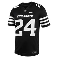 #24 Black Iowa State Cyclones Alternate Game Jersey