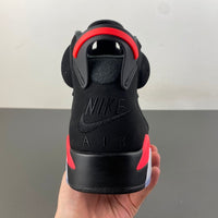 Retro High Top Sneakers, Black Red Colorway, Lace Up Design, Casual Gift for Sneaker Fans