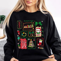 School Supplies Holiday Sweater, Merry Teacher Christmas Sweatshirt, Adorable Educator Xmas Graphic Pullover, Winter Break Teacher Crewneck