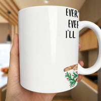 Holiday Pine and Berry Ceramic Coffee Mug, Christmas Wreath Mug, Festive Winter Botanical Cup, Xmas Morning Mug Present
