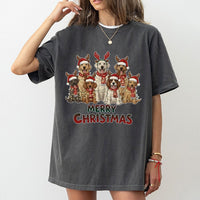 Reindeer Puppy Christmas Shirt, Merry Christmas Dogs T-Shirt, Adorable Dog Lover Graphic Tee, Christmas Dogs Shirt, Dog Mom Winter Present