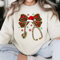 Coquette Bow Stethoscope Crewneck, Christmas Nurse Sweatshirt, Adorable RN Nursing Holiday Sweater, Medical Hospital Staff Xmas Present
