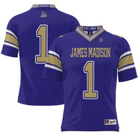 #1 James Madison Dukes Endzone Football Jersey - Purple
