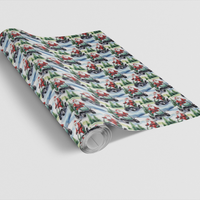 Golf Christmas Gift Wrap, Santa Driving Golf Cart Wrapping Paper, Humorous Golfer Santa Wrapping Paper, Holiday Golf Lover Gift Wrap Roll