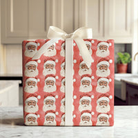 Painterly Holiday Gift Wrap, Black Santa Christmas Wrapping Paper, Inclusive Xmas Wrapping Paper, Black Santa Claus Gift Wrapping Paper Roll
