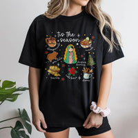 Mexican Christmas T-Shirt, Tis the Season Virgencita T-Shirt, Feliz Navidad Graphic Tee, Virgin Mary Holiday T-Shirt, Xmas Present for Her
