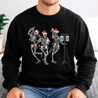 Humorous RN Holiday Sweatshirt, Dancing Skeletons Christmas Nurse Sweatshirt, Medical Student Nurse Sweatshirt, Hospital Crewneck, Xmas Present
