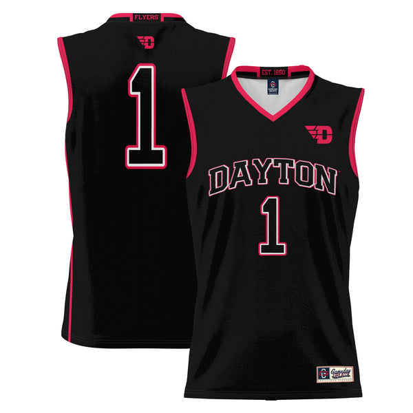 #1 Dayton Flyers Lightweight Basketball Jersey - Black