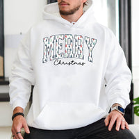 Festive Holiday Season Sweatshirt, Merry Christmas Pine Tree Hoodie, Winter Christmas Tree Pullover, Comfy Xmas Present Hooded Sweatshirt